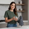ZEE APPAREL Cotton Kitchen Tea Towels, 5 Pack, Grey with