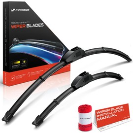 A-Premium Pack of 2 Windshield Wiper Blades with Wear Indicator & Towel - Compatible with Subaru Outback 2015-2019, Forester 2014-2018, Legacy 2015-2019 - 26" and 17", Hook Connector