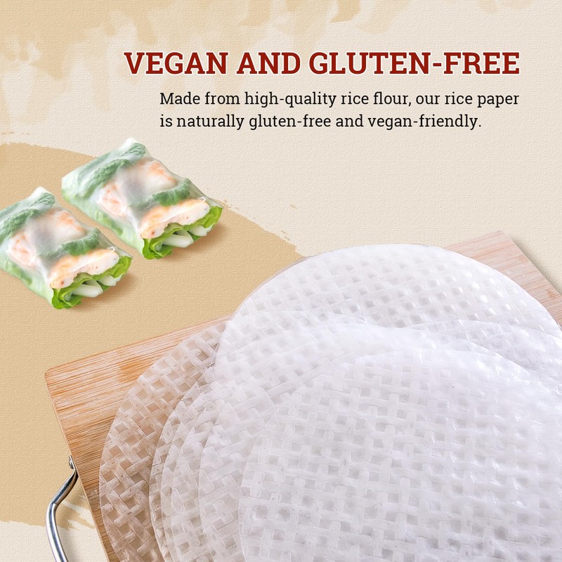 52USA Rice Paper, 3 Pack, Rice Paper Wrappers, Fresh Spring