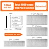 SITLDY 18 Gauge Galvanized Brad Nails Brown T-head 4 Sizes