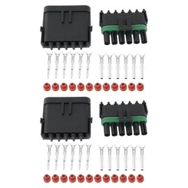 OTOTEC 2 Sets 6 Pin Car Waterproof Male Female Connectors Kit 14-16 AWG for Car Electrical Connector