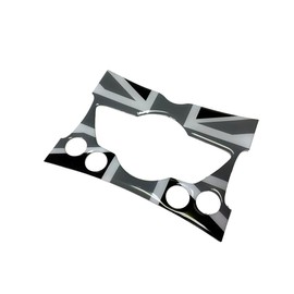 ATEX Black/Gray/White Union Jack Soft Interior Dashboard Control Switches Panel sticker for COOPER 2 R56 2009~2013