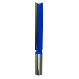 Rennie Tools - 1/2" Cutting Diameter x 1/2" Shank x 76mm Flute Extra Long TCT Tipped 2 Flute Straight Router Kitchen Worktop Cutter Bit. Blue