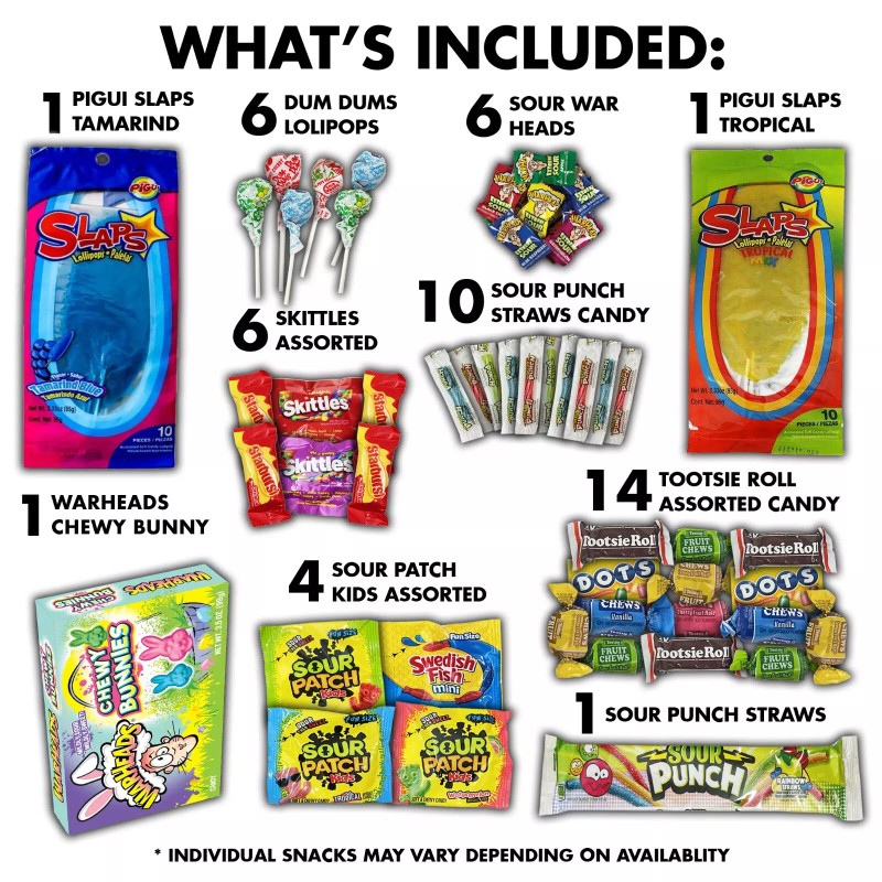 Sour Patch Kids, Skittles, Dum Dum, Haribo Kids Candy Treat