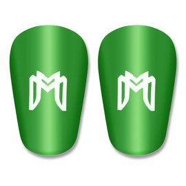 MediCaptain MiniGuards - Mini Shin Guards for Soccer Players - Tiny Shin Pads for Men, Women, Teens - Miniature Shin Guards 3.9 x 2.4 inch - Perfect for High Level Soccer Athletes (Green)