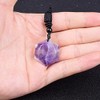 RICHARD-911 Collar Estrella Hexagonal De Amatista Piedra Natural Amuleto Meditación