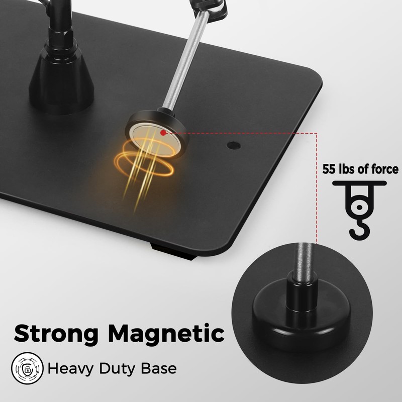 NOEVSBIG Helping Hands Soldering Station with Upgraded 5X Magnifying Lamp,