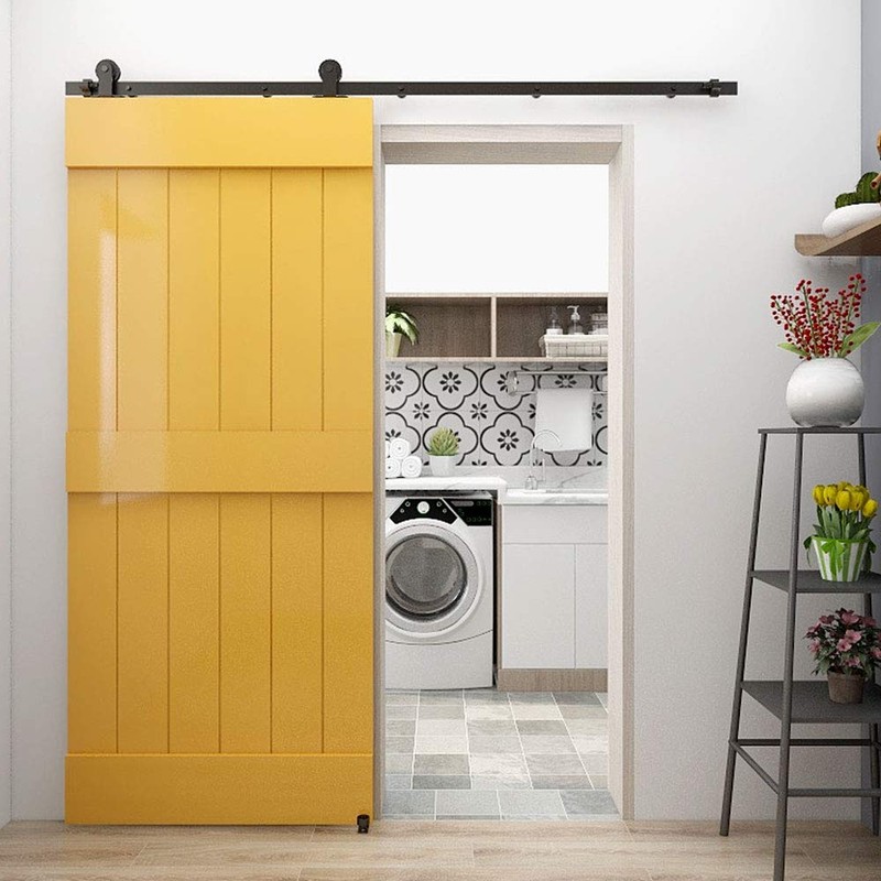 1 Pair Sliding Barn Door Hardware Roller Black Rustic Rollers