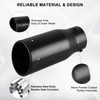 Mupera Adjustable 1.5"-2.5" Exhaust Tip - Professional Black Exhaust Tips,