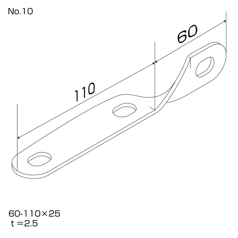 ジェットイノウエ(JET INOUE) ステンレス製ストロングステー No,10 ねじり型 50 x 120 596110