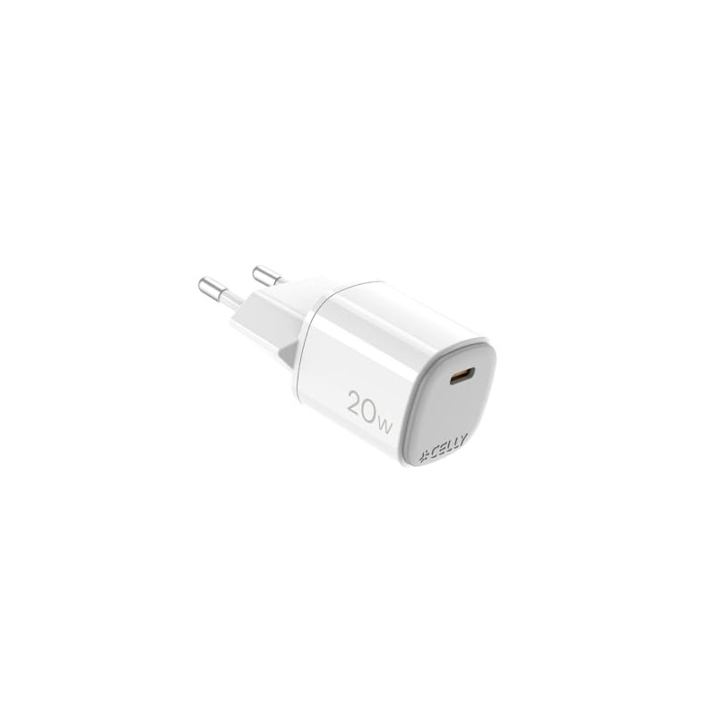 Celly UPTC1USBC20WWH Wall Charger, White, 20 W, Brand EAN: 8021735212126