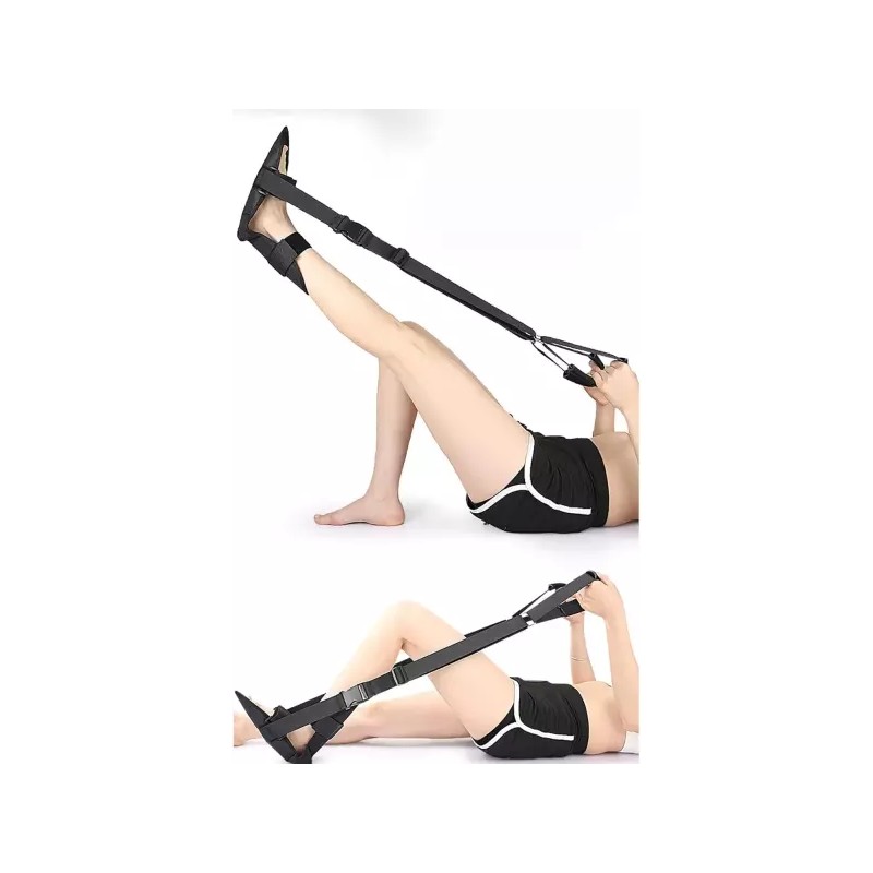 다리 스트레칭 스트랩 조절 가능한 신축성 밴드 발과 종아리 Leg