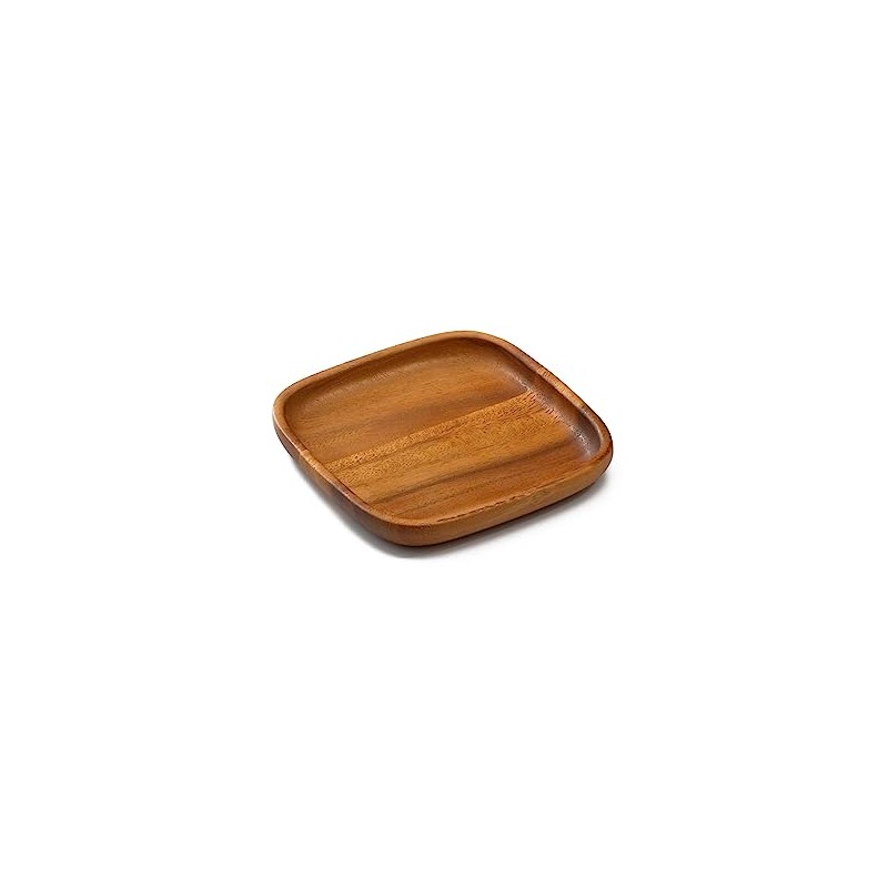 スワンソン商事 木製食器 皿 プレート アカシア 角 S 木製の温かみ 食卓に馴染むおしゃれなデザイン CA-207