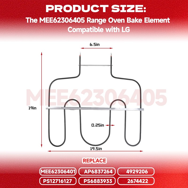 OEM MEE62306405 Oven Stove Bake Heating Element Compatible with LG,