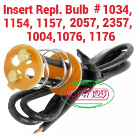 Sun East (1) Pig Tail  Insert Bulb Socket fit Bulb # 1034, 1157, 1004, 1076, 1176, 2057,