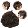 Short Curly Wavy Wigs Women Female Synthetic Hair Brown Wigs