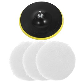 VILLFUL 1 Set Wool Polishing Wheel Buffing Disc Pads for Drill Pure Wool Attachment for Automotive Polishing Enhanced Durability Clean Workspace Management