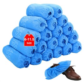 Tomus-UNI Shoe Covers Disposable 200 Pack (100 Pairs) | Non-Slip, Durable, Indoor | Protect Your Home, Floors and Shoes