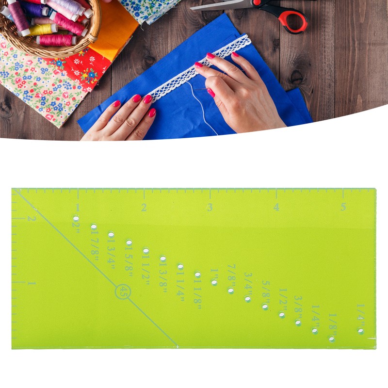 Magnetic Seam Guide Set Resistance Ruler Perforated Seam Measurement Quilting