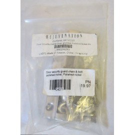 Rejuvenation NEW Rejuvenation DOOR SECURITY GUARD CHAIN & BOLT, Polished Nickel (C4071)
