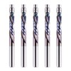 SpeTool 5PCS Solid Carbide Compression Flush Trim Router Bit 1/4