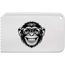Azeeda 'Chimpanzee Wearing Glasses' Plastic Ice Scraper (IC00037978)
