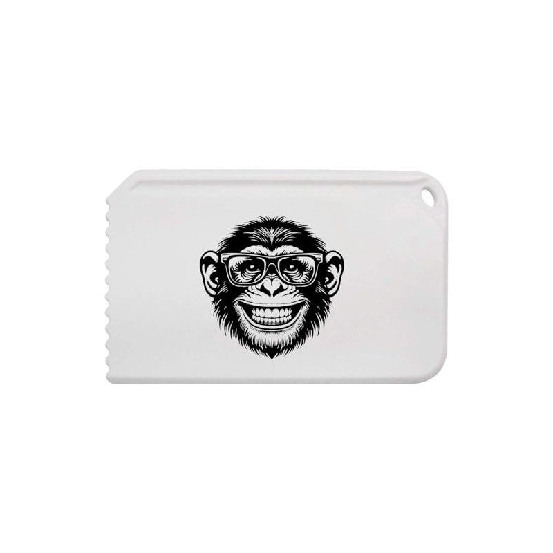 Azeeda 'Chimpanzee Wearing Glasses' Plastic Ice Scraper (IC00037978)