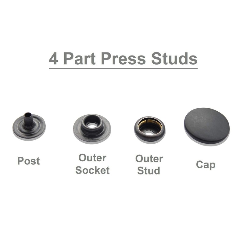 Trimming Shop 50 Set Snap Fasteners Press Studs Heavy Duty