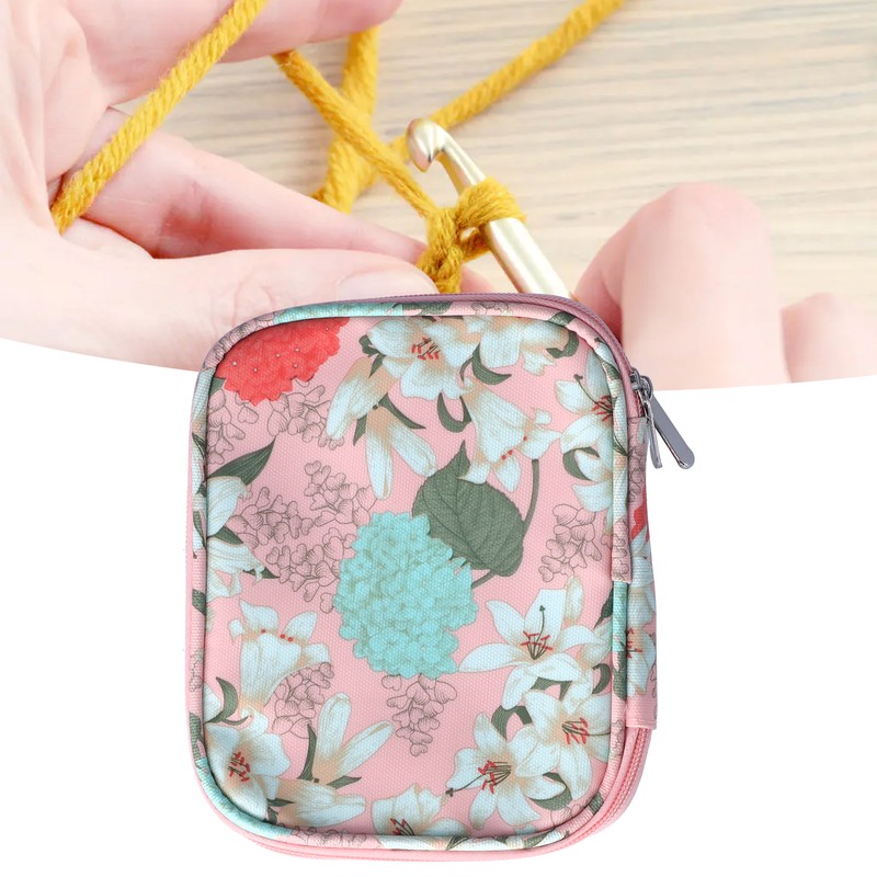 Storage Bag Waterproof Oxford Cloth Pink Lily Portable Household Daily