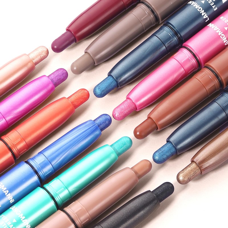 6 Pieces Eyeshadow Stick Set, Metallic and Matte Shimmering Cream