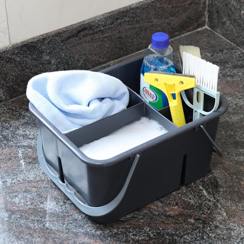 Tyminin Plastic Utility Caddy with Handle, Shower Caddy Tote 4