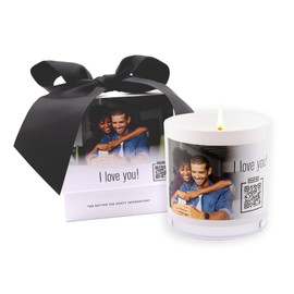 Lulu Candles | Customizable Candle for Gifting | Luxury Scented Soy Jar Candle | Hand Poured in The USA | Highly Scented & Long Lasting - 9 Oz. White Jar (Photo + Video)