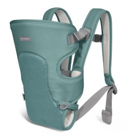 KikkaBoo MYRA Baby Carrier Backpack, Ergonomic, Width & Adjustable Straps, Hands-Free, 3 Carrying Positions, Up to 9 kg, Lightweight, Breathable Mesh, Mint