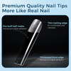 Extra Long Square Nail Tips 240Pcs 12 Sizes Gel Nail