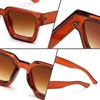 FEISEDY Retro 90s Square Sunglasses for Women Men Trendy Chunky