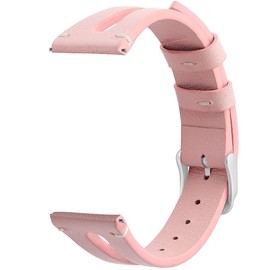 I39H Smartwatch Band,Compatible with HXQHSTBG Smartwatch Bands,Lamshaw Slim Vintage Leather Strap Replacement Compatible for HXQHSTBG I39H/Iaret I39H/Erkwei I39H Smartwatch-1.32 Inches (Pink)