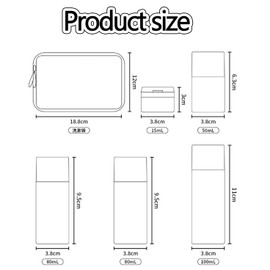 WADY 5 Pack Leak Proof Travel Bottles for Toiletries Set, Refillable TSA Approved Size Containers with Clear Bag for Shampoo, Conditioner, Lotion, Portable and Convenient (Pink)