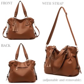 Soperwillton Fashion Handbag for Women Shoulder Bag Top Handle Satchel Hobo Tote Bag Purse Set 4pcs