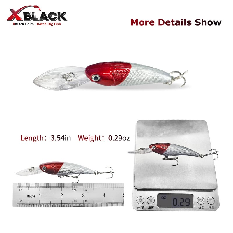 XBLACK Hard Fishing Lures Set Minnow Lures Set 30PCS Crankbait