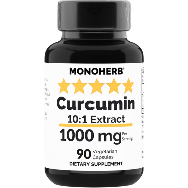 MONOHERB Curcumin Extract 1000 mg - 90 Vegetarian Capsules