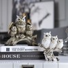 Owl Figurines,Cute Owl Statue,Small Decor Items,Sculpture Ornament for Home Office