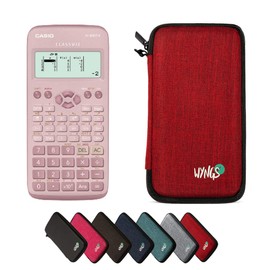 CALCUSO Economy Pack: Casio Calcuso FX-83GT X Technical Scientific Calculator and WYNGS Protective Case in Red