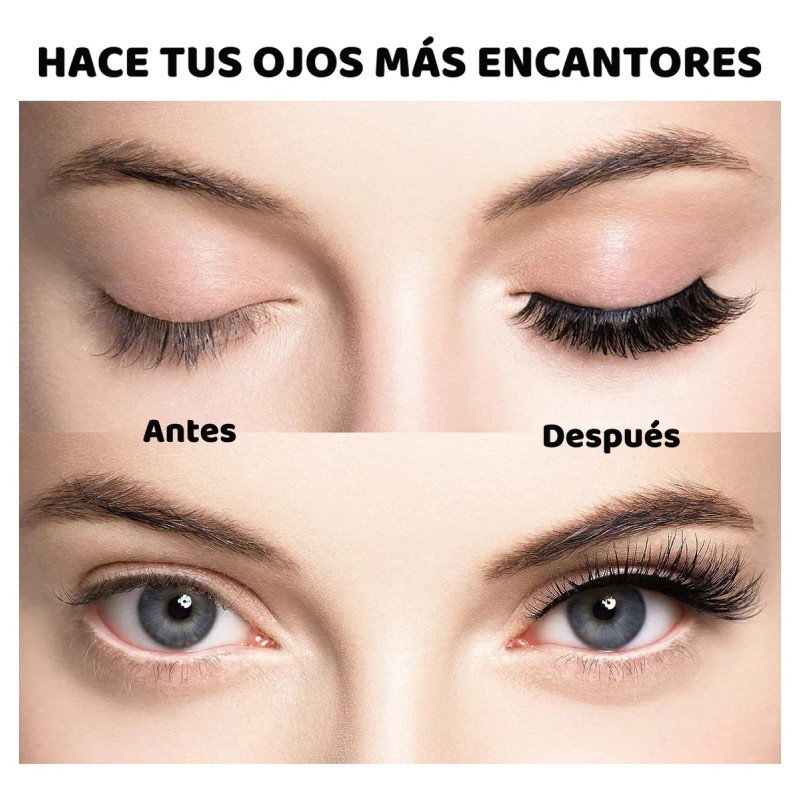 Pestañas Postizas Magnéticas Kit Con Clip 4 Pares