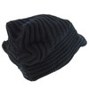Armycrew Rasta Cable Knit Slouch Winter Visored Beanie Hat -