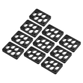 PATIKIL 10pcs 3/8"(9mm) Skateboard Riser Pads Plastic Skateboard Riser Pads Angled Wedge Shock Pad for Skateboard Truck, Black
