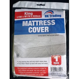 King Size Vinyl Plastic Fitted Mattress Bed Cover Sheet Protector