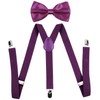 Men's Bow Tie and Y Shape Suspender Set Adjustable Elastic