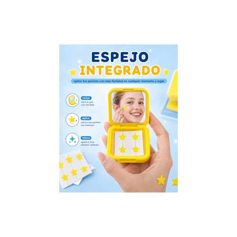 128 Estrellas para Granos, 4 Cajas de Parches para Acne