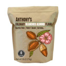 Anthony's Blanched Almond Flour, Culinary Grade, 5 lb, Extra-Finely Ground, Gluten Free, Non GMO, Keto Friendly