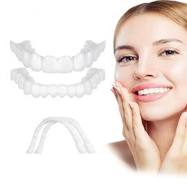 Temporary Veneers Kit for Women and Men, 2PCS Tooth Replacement Kit, Nature and Comfortable-001